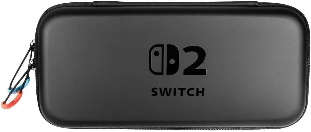 ECO Carrying Case for Nintendo Switch 2 with 10 Game Card Holders, Hard Portable Travel Bag Protective Pouch for Nintendo Switch 2 (2025) and Accessories -Black