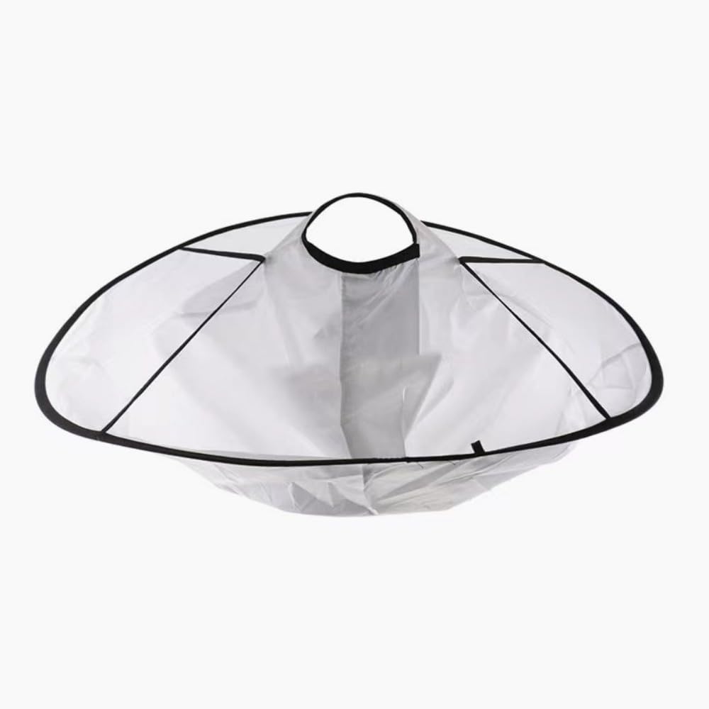 N / B DIY Hair Cutting Cape Cloak Umbrella,Haircut Hairdressing Cape,Salon Home Stylists Cape Umbrella for Adult/Kids Umbrella Design Barber Salon Cape Keep Hair Off Clothes and Floor (White)