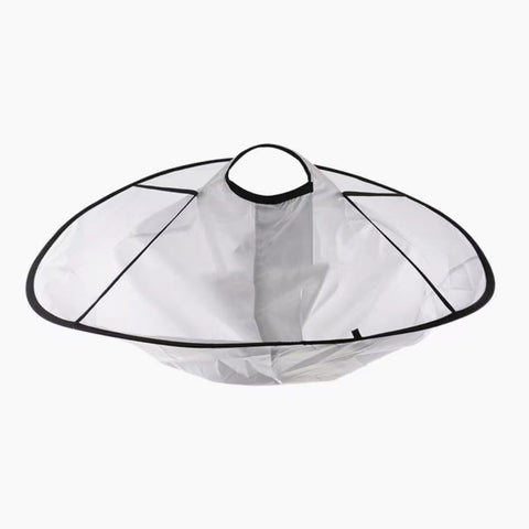 N / B DIY Hair Cutting Cape Cloak Umbrella,Haircut Hairdressing Cape,Salon Home Stylists Cape Umbrella for Adult/Kids Umbrella Design Barber Salon Cape Keep Hair Off Clothes and Floor (White)