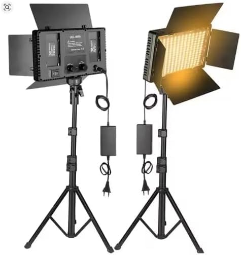 U600 PRO LED Studio Light, Dimmable Light with Tripod, Remote Control for Video Recording, Tri-Color for All Content Makers (Facebook - YouTube - TikTok)