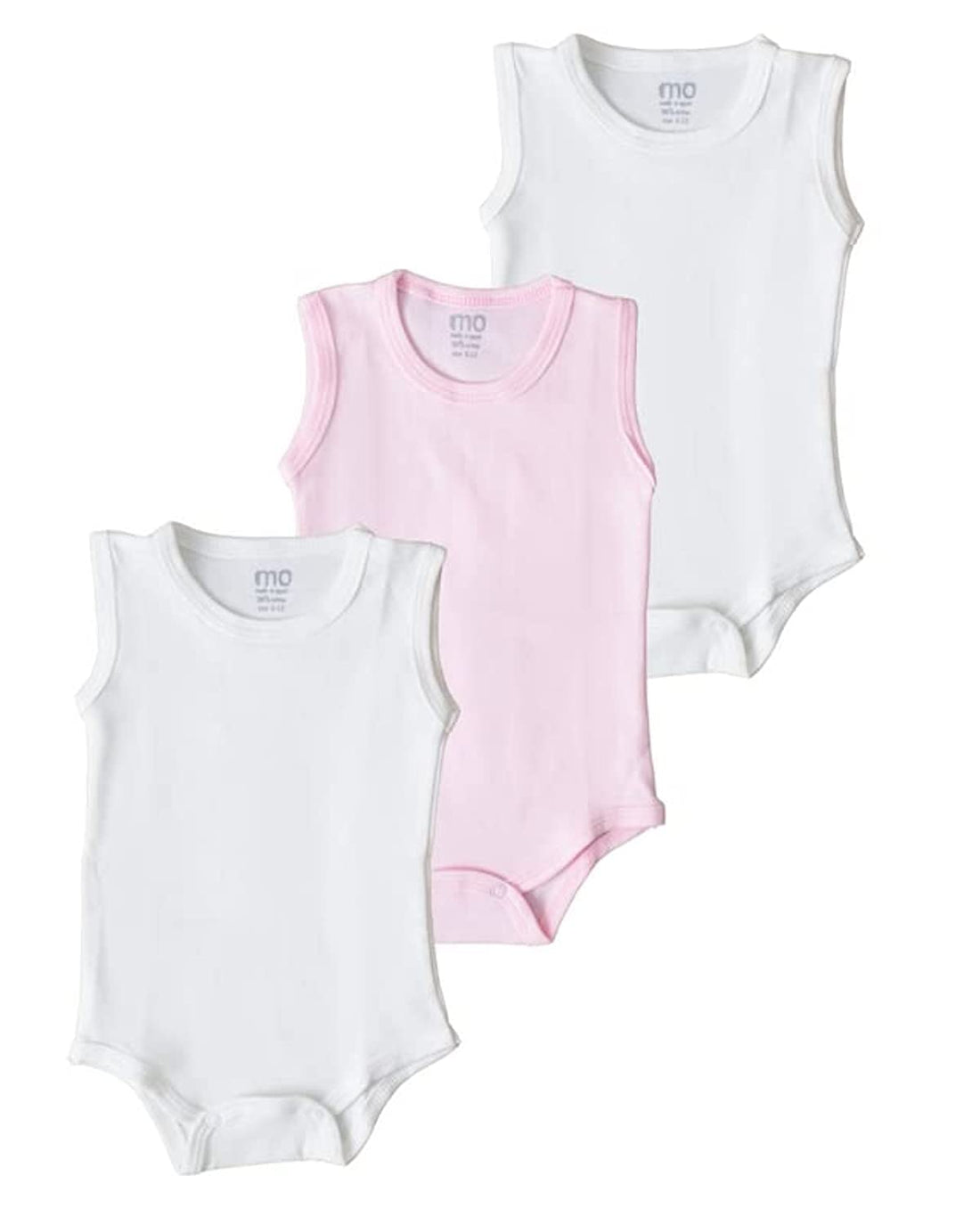 mo Kids Baby Girl Sleeveless Bodysuit Pack of 3