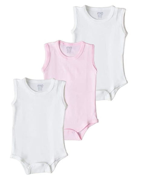 mo Kids Baby Girl Sleeveless Bodysuit Pack of 3