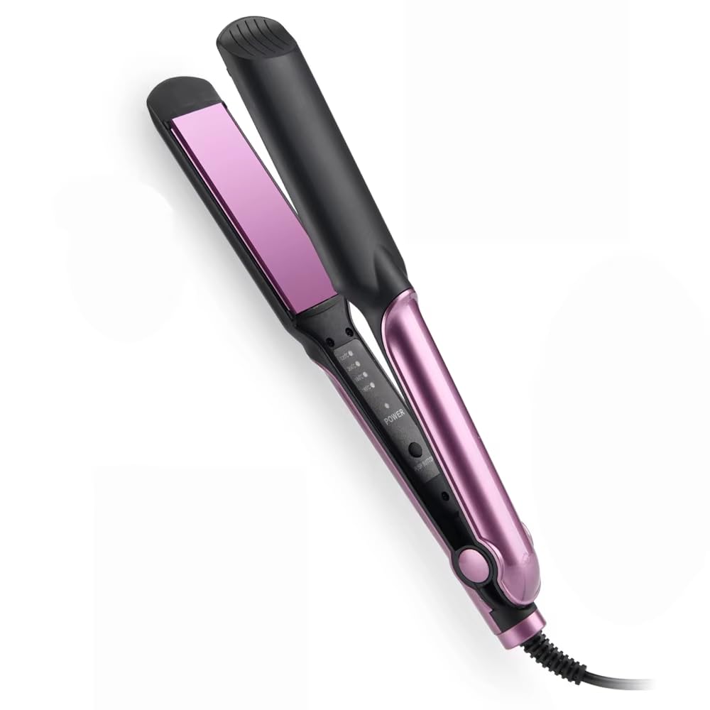 Professional Ceramic Hair Straightener for Straight or Curly Hair Up to 750°F