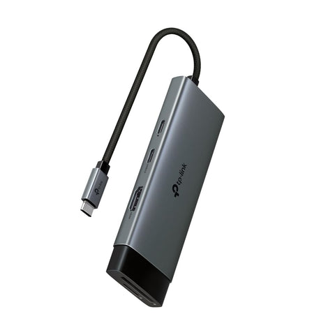 TP-Link UH7020C USB C Hub PD100W, 4K 60Hz HDMI, 1×USB C, 2×USB A, SD and microSD Cards up to 200MB/s, Compatible with MacOS, Windows, Linux, iPad OS, iOS, Android, ChromeOS, Nintendo