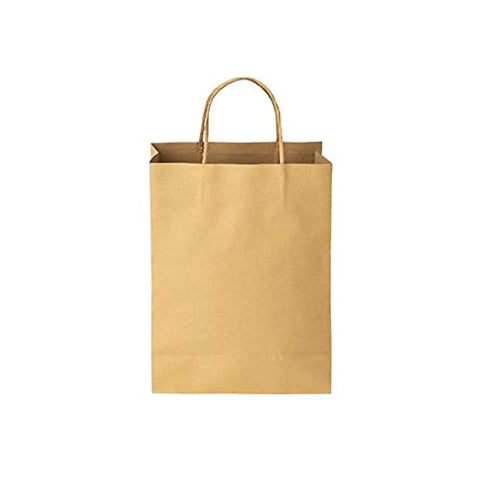 50 medium-sized brown kraft paper bags 22cm length×32cm height×11cm wide Brown