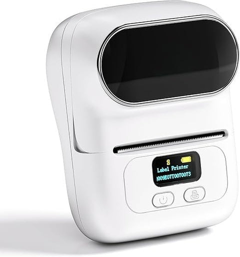 TECHZONE Portable Bluetooth Thermal Label Maker – Inkless, Battery-Powered Wireless Sticker Printer for Home, Office, Retail & DIY (White)