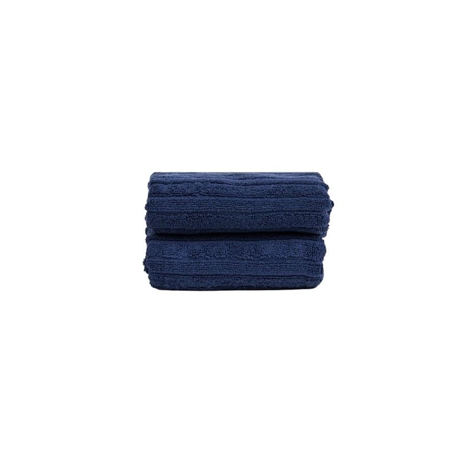 ariika Grain face towel navy (set of 2) 100x50 cm - Made out of 100% Giza 86 Egyptian cotton Soft, durable, and stylish.