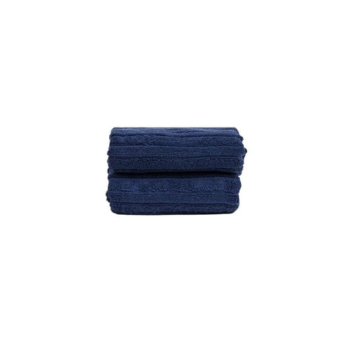 ariika Grain face towel navy (set of 2) 100x50 cm - Made out of 100% Giza 86 Egyptian cotton Soft, durable, and stylish.