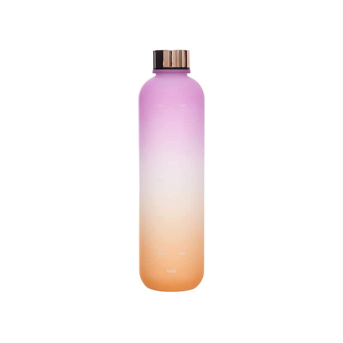 Flamer Sports Water Bottle With Motivational time marker 1L - Multi Color
