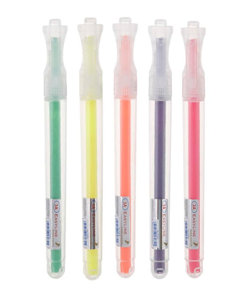 3A 703-O6 Highlighter 4.5 ml Set Of 6 Pcs. - Multi Color