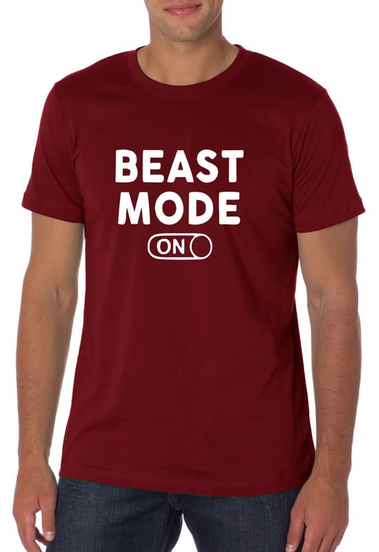 Print Online Men T-Shirt Medium Maroon 605N0