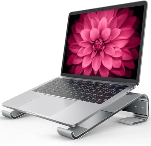 ABIN Laptop Stand for Desk - Ergonomic Aluminum Stable Laptop Riser for Desk,Ventilation Cooling,Compatible with MacBook Pro Air/DELL/HP/Lenovo More 10-16" Laptops