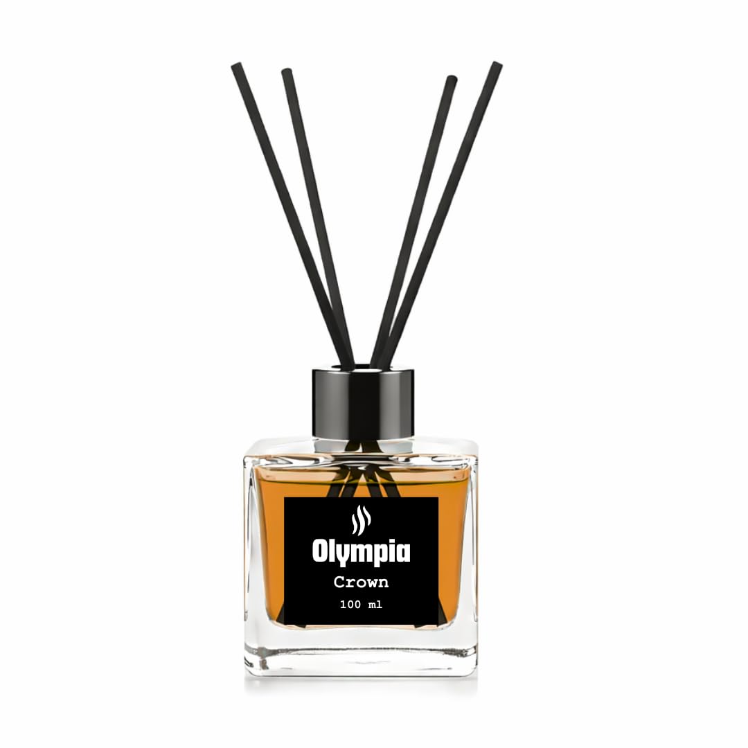 Olympia Diffuser 100ml – Long-Lasting Home Fragrance – Luxury Aroma Diffusers – Fresh, Relaxing & Elegant Scent for Living Room, Bedroom & Office (Crown)