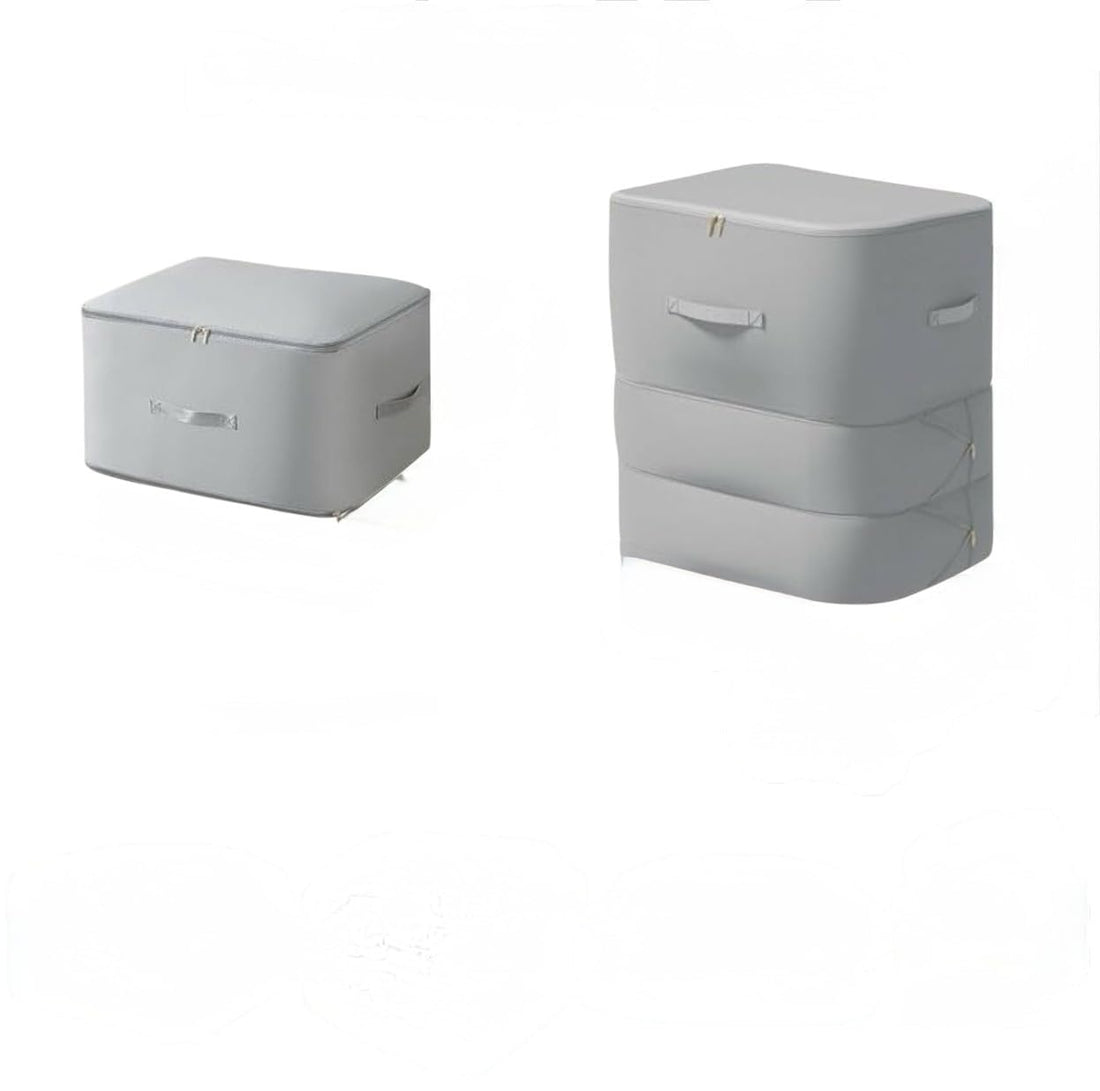 Downtown Compression Storage Organizer Box with Zipper Foldable Clothes Storage Bag for Wardrobe Bedding Blanket Organizer