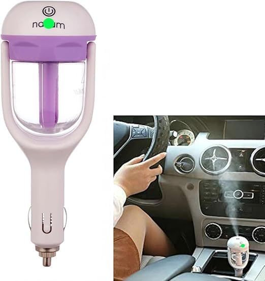 Air Freshener Diffuser Car Air Purifier Aroma Diffuser Touch Control Car Air Freshener Car Lighter Outlet Fill Your Favorite Fragrance-Purple