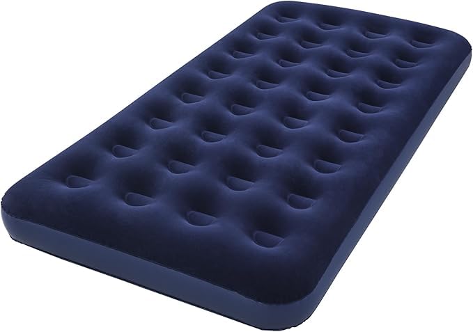 Volora Inflatable Air Mattress, Velvet, Blue, Portable for Camping, Home, Travel, 190 x 73 x 22 cm