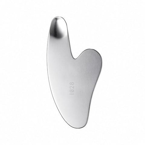 Facial Tool – Stainless Steel Heart-Shaped for Face Massage, Jawline Sculpting, Puffiness Reduction & Acupressure (Silver)
