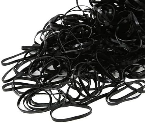 Elastic Hair Bands, Hair Ties, Rubber Bands for Hair,women and kids, Set of Many. (Black, 50pcs)