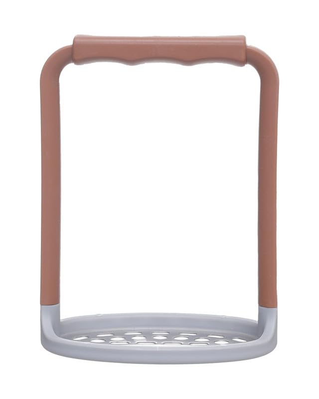 Stainless Steel Potato Masher with Plastic Handle for Mashing Potatoes, Jam, Vegetables and Fruits Brown
