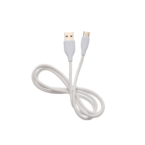Celebrat CB-31 USB to Type-C Cable – 3A Fast Charging, 480Mbps Data Transfer, 1M Flat Tangle-Free Cable – White