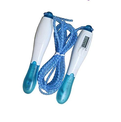 Digital LCD Jump Skipping Rope Calorie Counter Timer Count - Blue