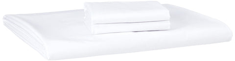 NICE HOME Flat Bed Sheet Set - 2 Pillow Cases and 1 Bed Sheet - Size 120x200cm White