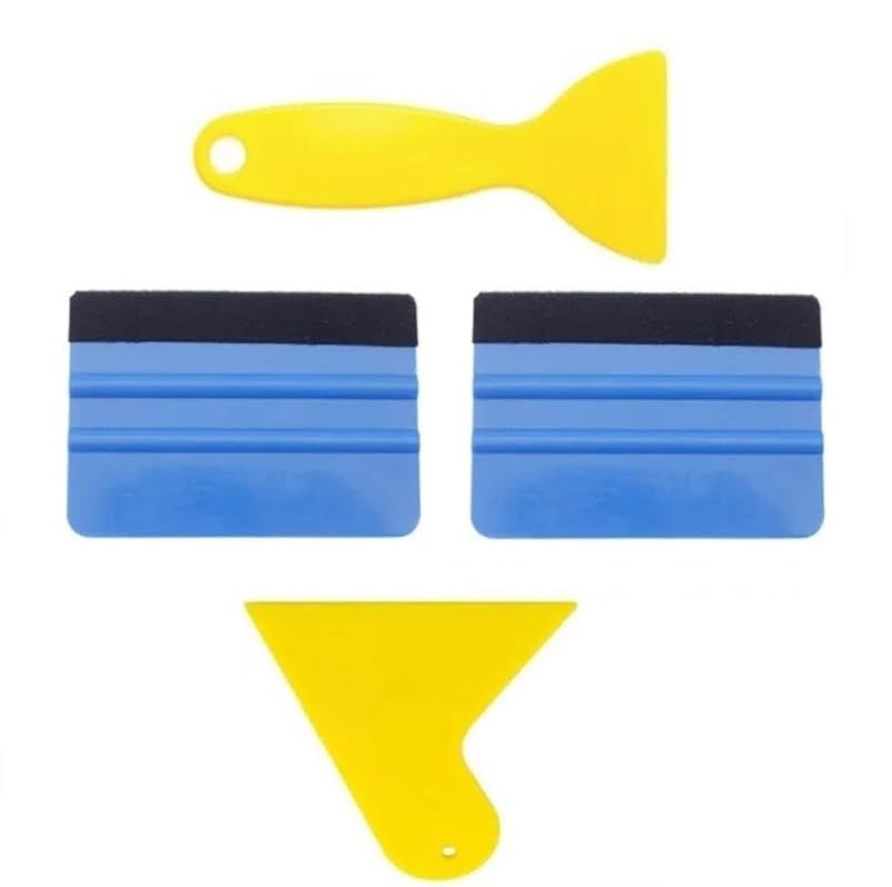 Tools Kit Squeegee Set Vinyl Scraper Cutter for Vehicle (4 Pcs in 1 SET)