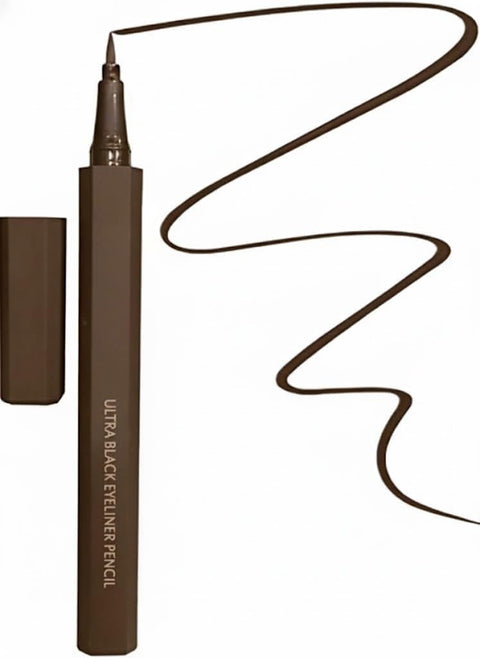 Brown Liquid Eyeliner Pen and eyebrow - Waterproof Smudgeproof 12H Long Lasting Brown Eyeliner Pen with Felt Tip For Women Eye Makeup, Smooth, Quick Drying, High Pigmented