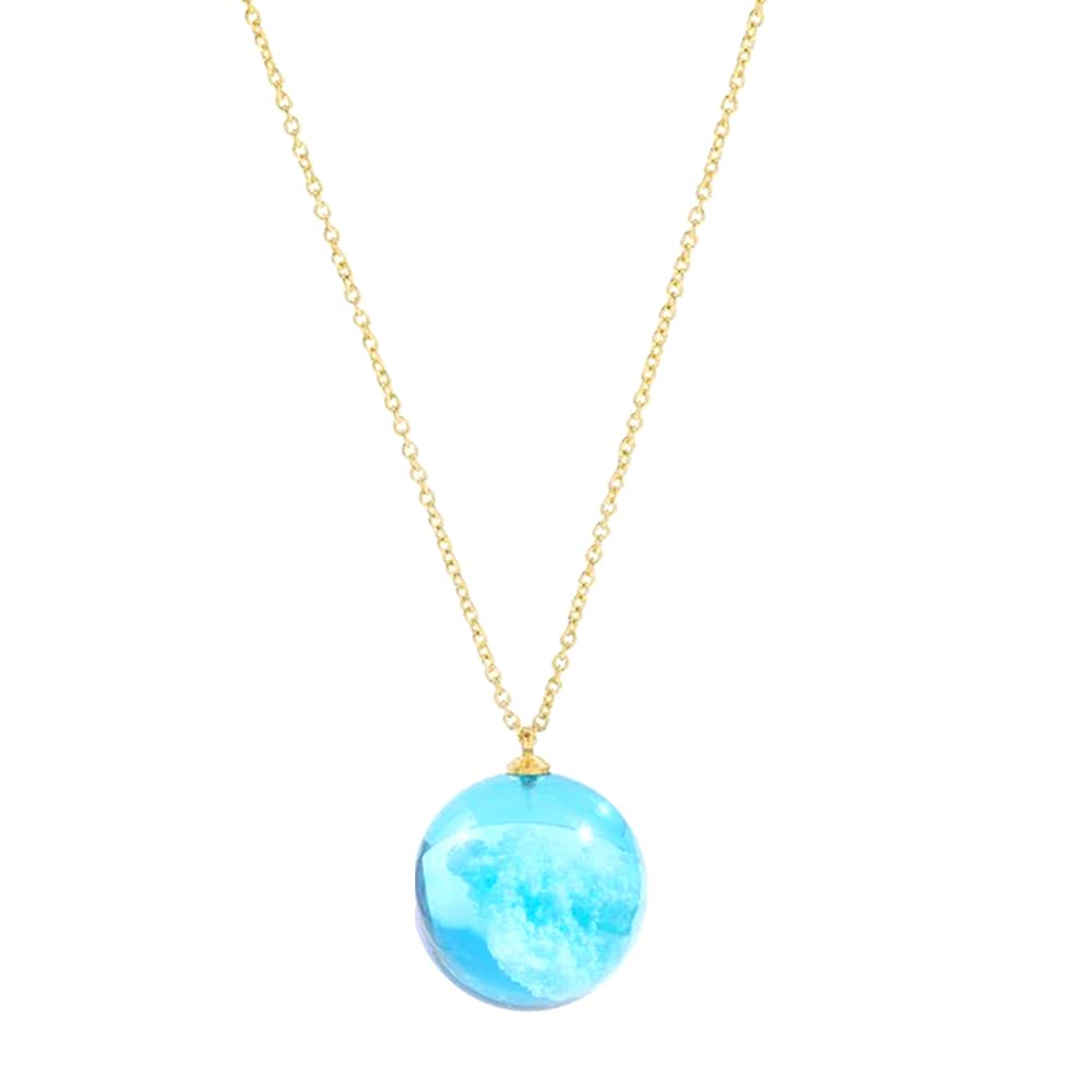 Blue Sky Pendant Clouds Crystal Pendant Necklace Pendant for Women Gold Color 1 Piece