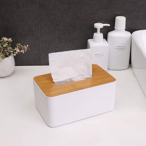 Tissue Box Wood Material Cover Beautiful Multi-purpose Tissue Box with Space Suitable for most Tissues. used in The kitchen, bathroom, living room, dresser, bedside table at home