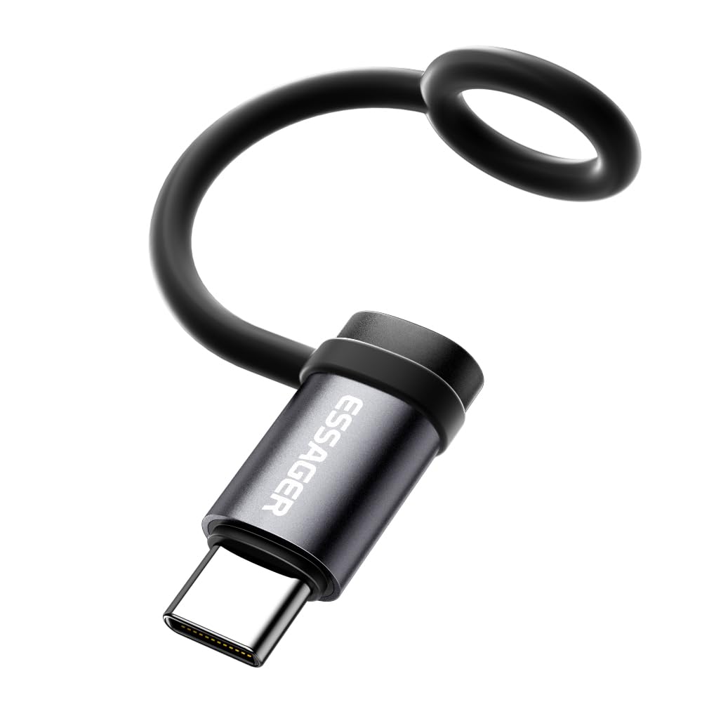 Essager iPhone-Compatible Port Female to Type-C Male OTG Adapter (3A, USB 2.0) – Compact, Fast, Reversible - Compatible with iPhone & iPad – Charging ONLY (No audio support)