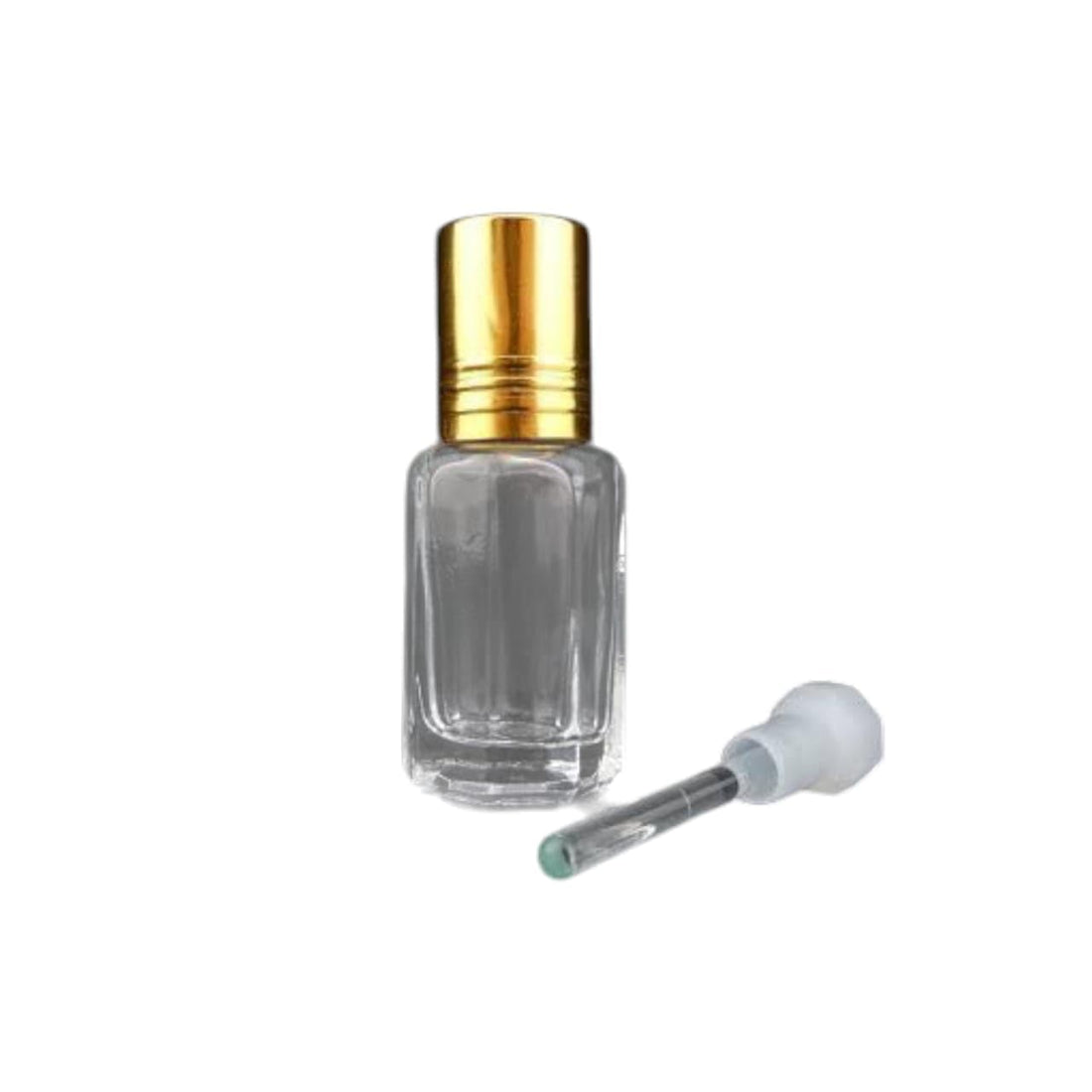 Tola Musk Lamsat Al Sahara Perfume 12 gm Clear Bottle with Gold Cap and Dropper