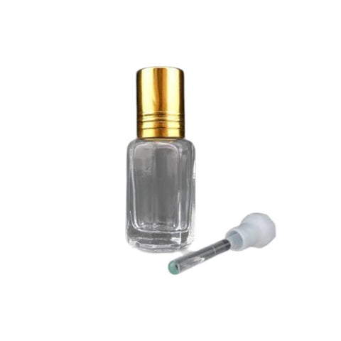 Tola Musk Lamsat Al Sahara Perfume 12 gm Clear Bottle with Gold Cap and Dropper