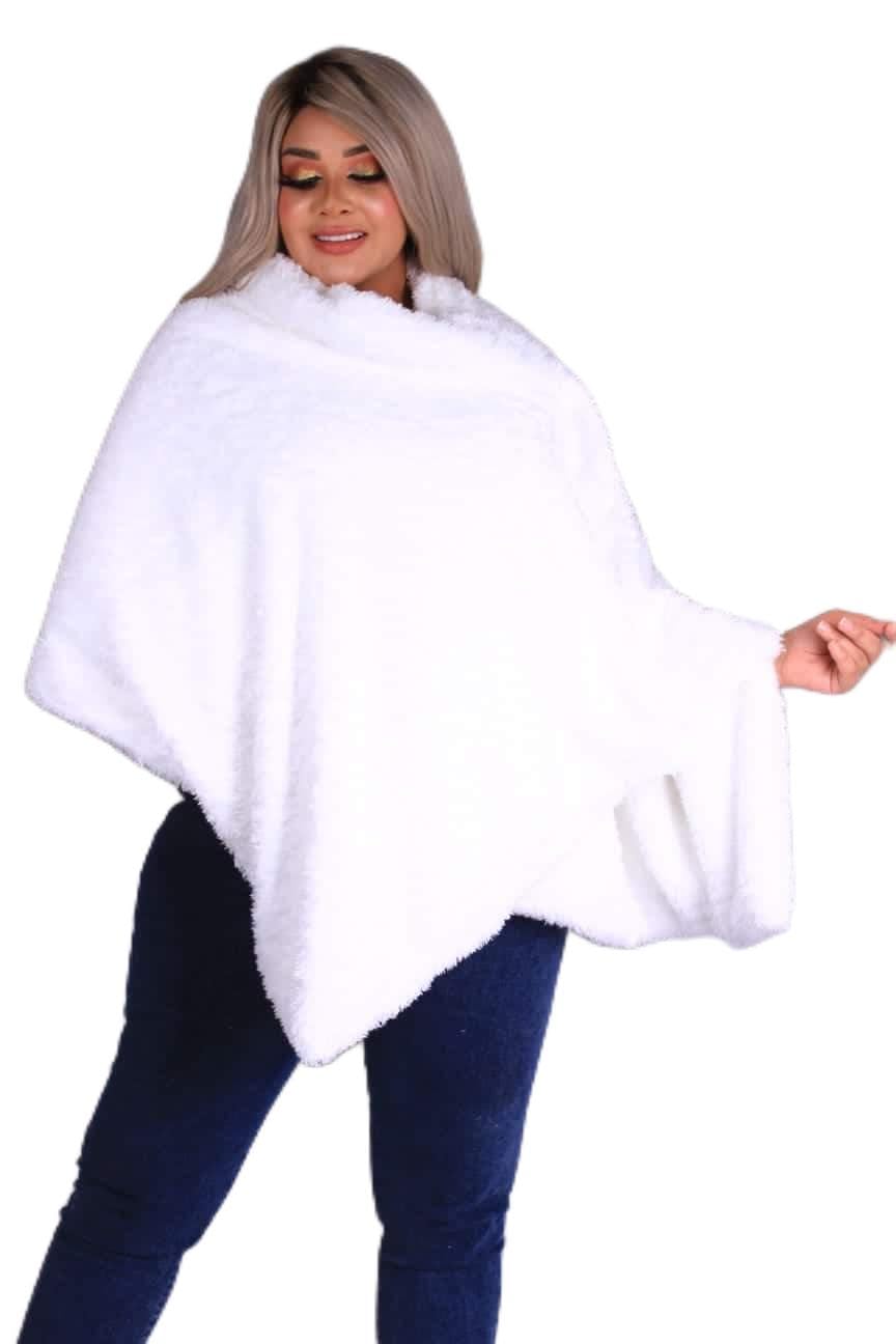 Moro Moro 3 Luxury Women's Faux Fur Shawl Wrap Shawl Scarf Fur Lined
