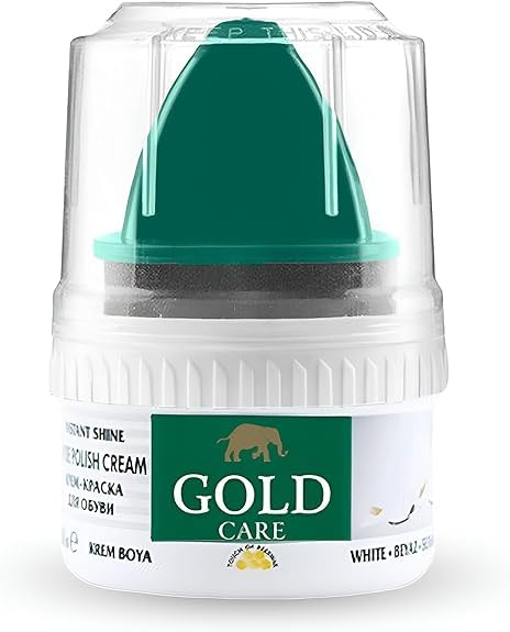 Gold Care Shoe Polish Cream with Sponge Applicator - Instant Shine and Perfect for Leather Shoes - Available in Multi Color