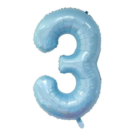 Nopatia 32 Inch Large Number Balloons – Events, Birthdays, Graduation and Anniversary Decorations (Blue) (3)