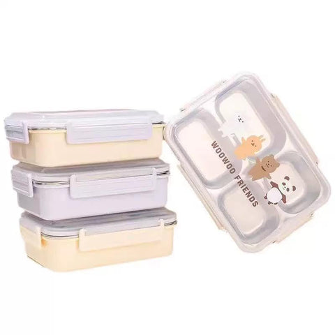 304 Stainless Steel Insulated Lunch Box for Office Workers, Students, Portable Travel Lunch Box, Simple Multi-Compartment Lunch Box - 1P (Pink)