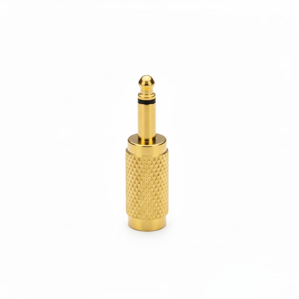 High-Fidelity 3.5mm Female to 6.35mm Male Audio Converter Adapter with Gold-Plated Connectors – Compact Stereo Adapter for Headphones, Mixers, Amplifiers & Instruments (1)