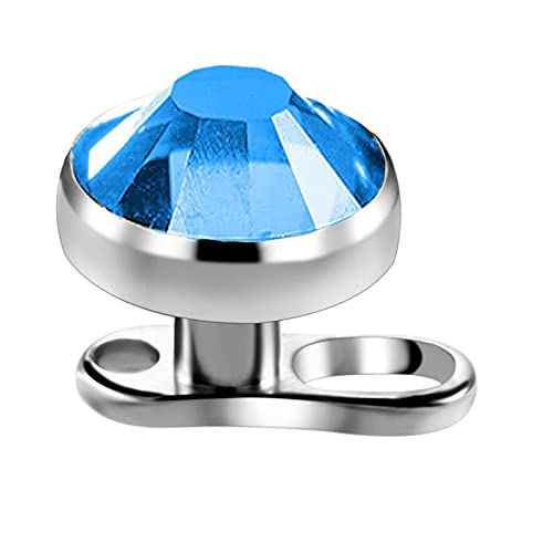 Dermal Anchor Piercing Jewelry (Blue)