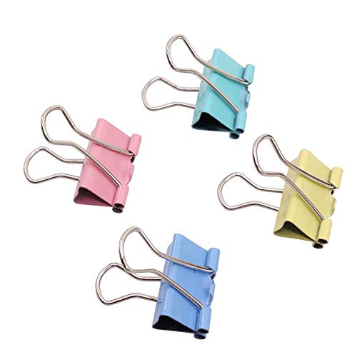 50 PCS Colorful Metal Binder Clips Mini Paper Clamps Binder Clamps for Office, Home, Schools, Kitchen Home Usage ( Multicolor)