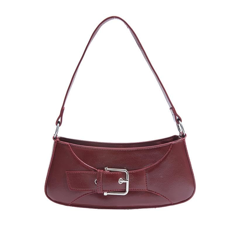 Leather Tote - Stylish Shoulder Bag with Buckle Details for Effortless Charm and Practical Daily Use