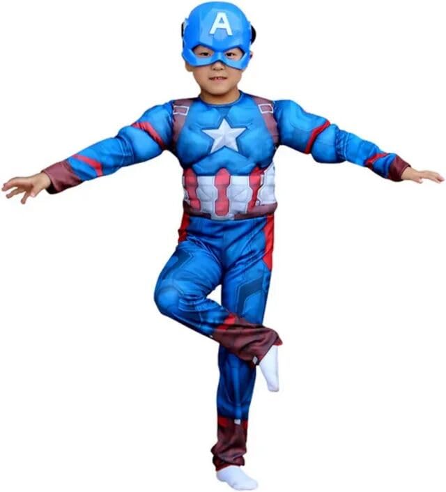 Next store Superhero Costume for Kids, Unique Design Makes a Strong and Fun Look, Comfortable Material Perfect for Cosplay Party, Carnival, School Events Ages 4-6
