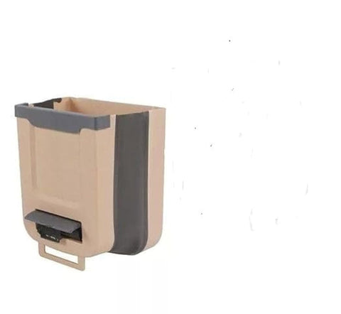 Foldable Trash Can Hanging On Cabinet Door Wall Hanging Bathroom Car Storage (Color:Multi,Size:5L),