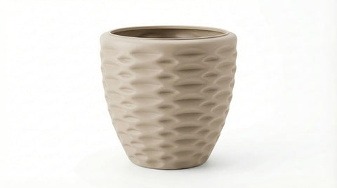 Diamond Chalet - 30 cm - for Planting and Decoration - Modern Geometric Plant Pot with Embossed Pattern - Suitable for Indoor and Outdoor Plants, Home Farming (Breeze)