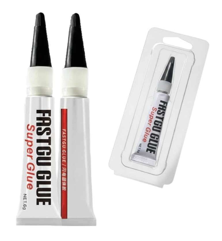 Nail Glue for Tips,6 ml Professional Nail Glue for Artificial Nails, Extra Strong, Nail Glue with Brush for False Acrylic Nails-6ML