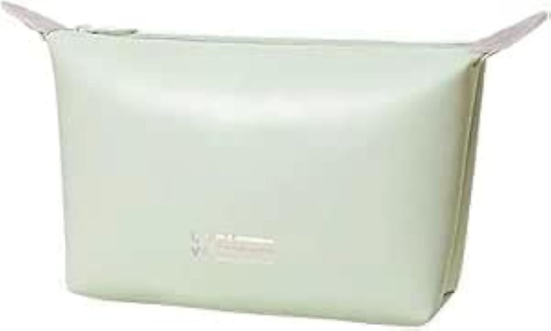 Toiletry Bag Women's Cosmetic Bag Travel PU Leather Makeup Bag Waterproof Portable Wash Bag for Men Women (Mint Green)