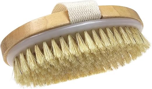 Dry Body Brush for Skin Health and Beauty, Natural Bristles for Removing Dead Skin, Detox, Cellulite, Improve Lymphatic Function, Promote Blood Circulation