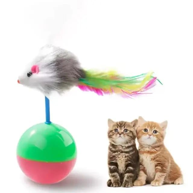 Rolly - Polly Interactive Cat Toy with Feather Mouse