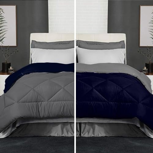 Snooze Tiba, Double face winter quilt, 160 * 235 cm, Gray &Dark Blue