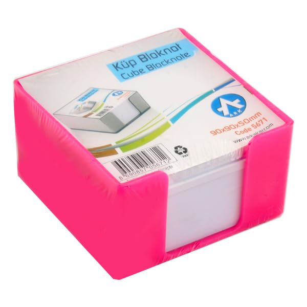 Ark Plastic Sticky Notes 9 × 9 cm 500 Sheets Pink Model 5671